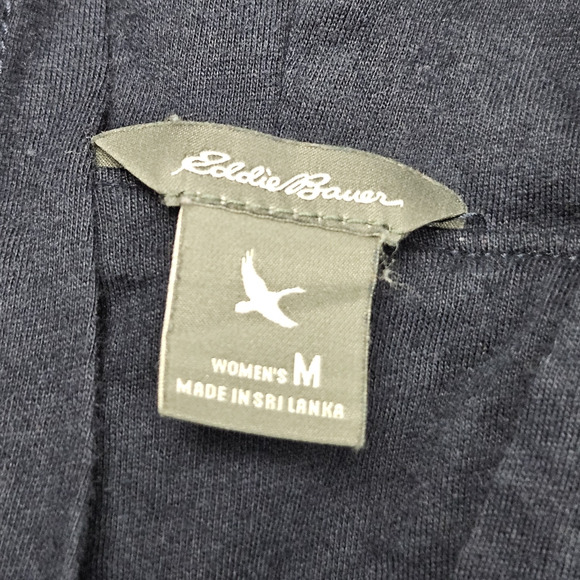 Eddie Bauer Plaid Flannel Hoodie Shirt M Womens Blue Green Yellow Cotton Casual - Picture 6 of 16